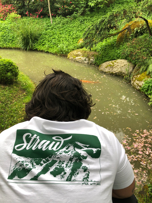 T-SHIRT OVERSIZE MOUNTAIN - BLANC